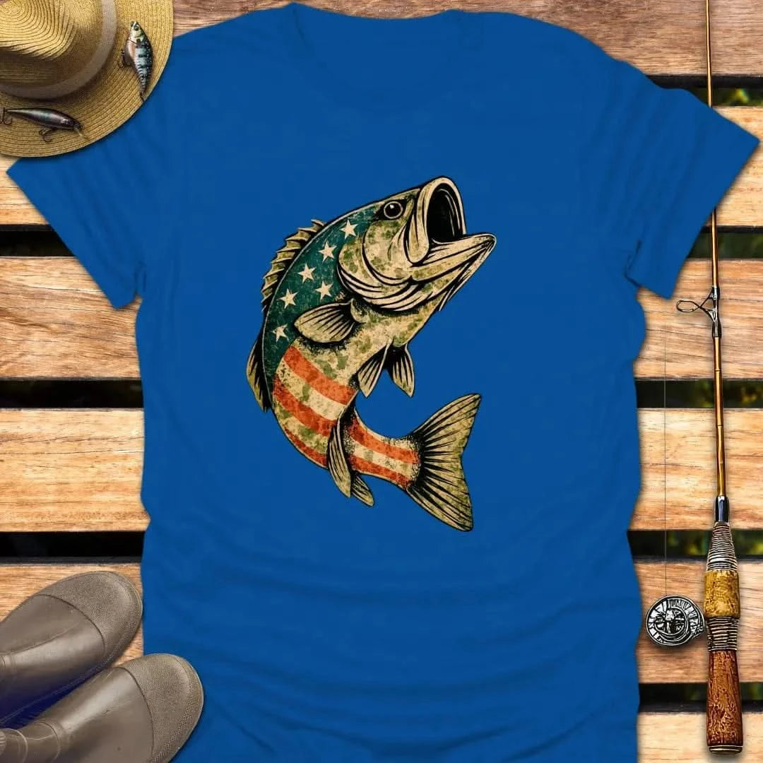 AMERICAN BASS T-Shirt FISHING T-Shirt Royal / S