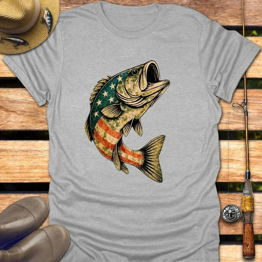 AMERICAN BASS T-Shirt FISHING T-Shirt Sport Grey / S
