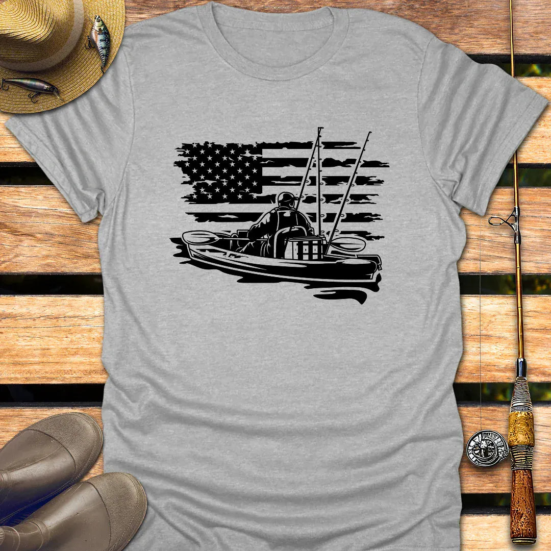 AMERICAN KAYAK ANGLER T-Shirt FISHING T-Shirt Sport Grey / S