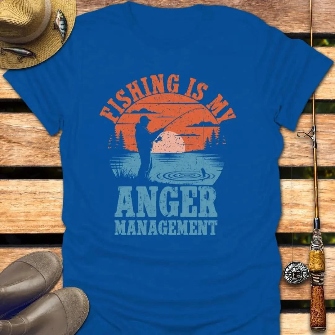 ANGER MANAGEMENT T-Shirt FISHING T-Shirt Royal / S