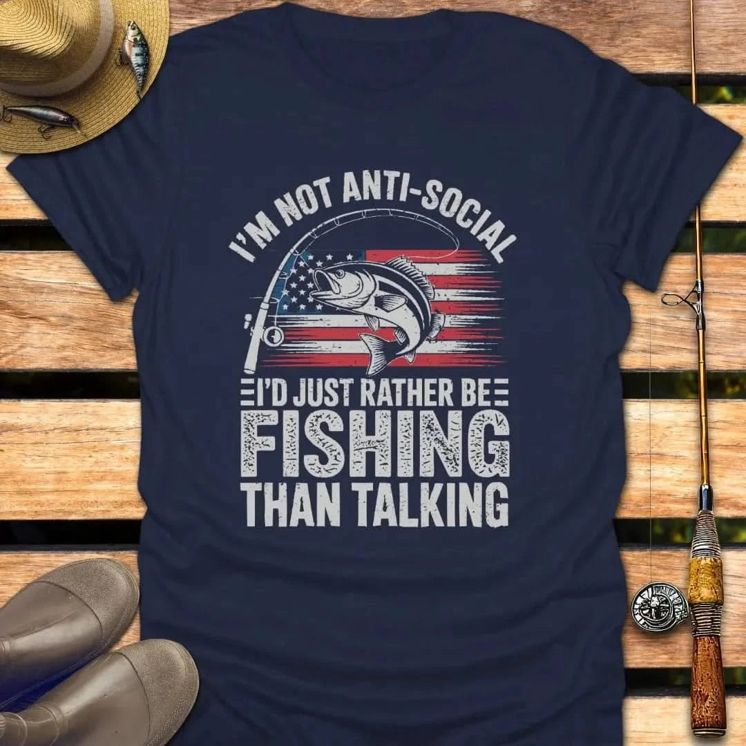 ANTI SOCIAL T-Shirt FISHING T-Shirt Navy / S