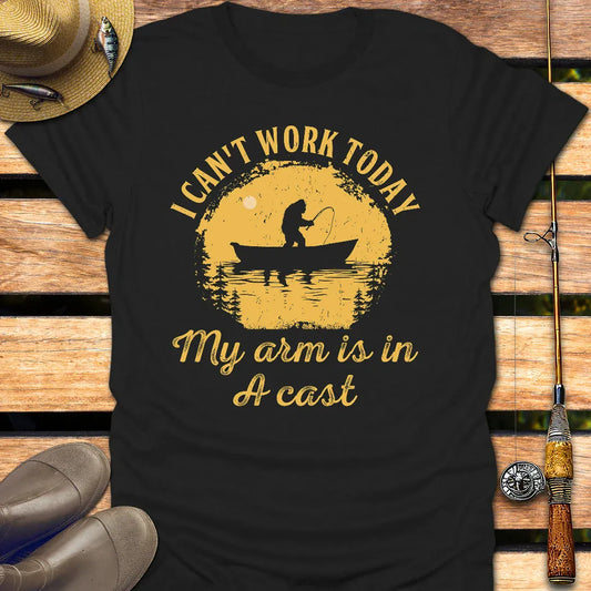 ARM IN CAST T-Shirt FISHING T-Shirt Black / S