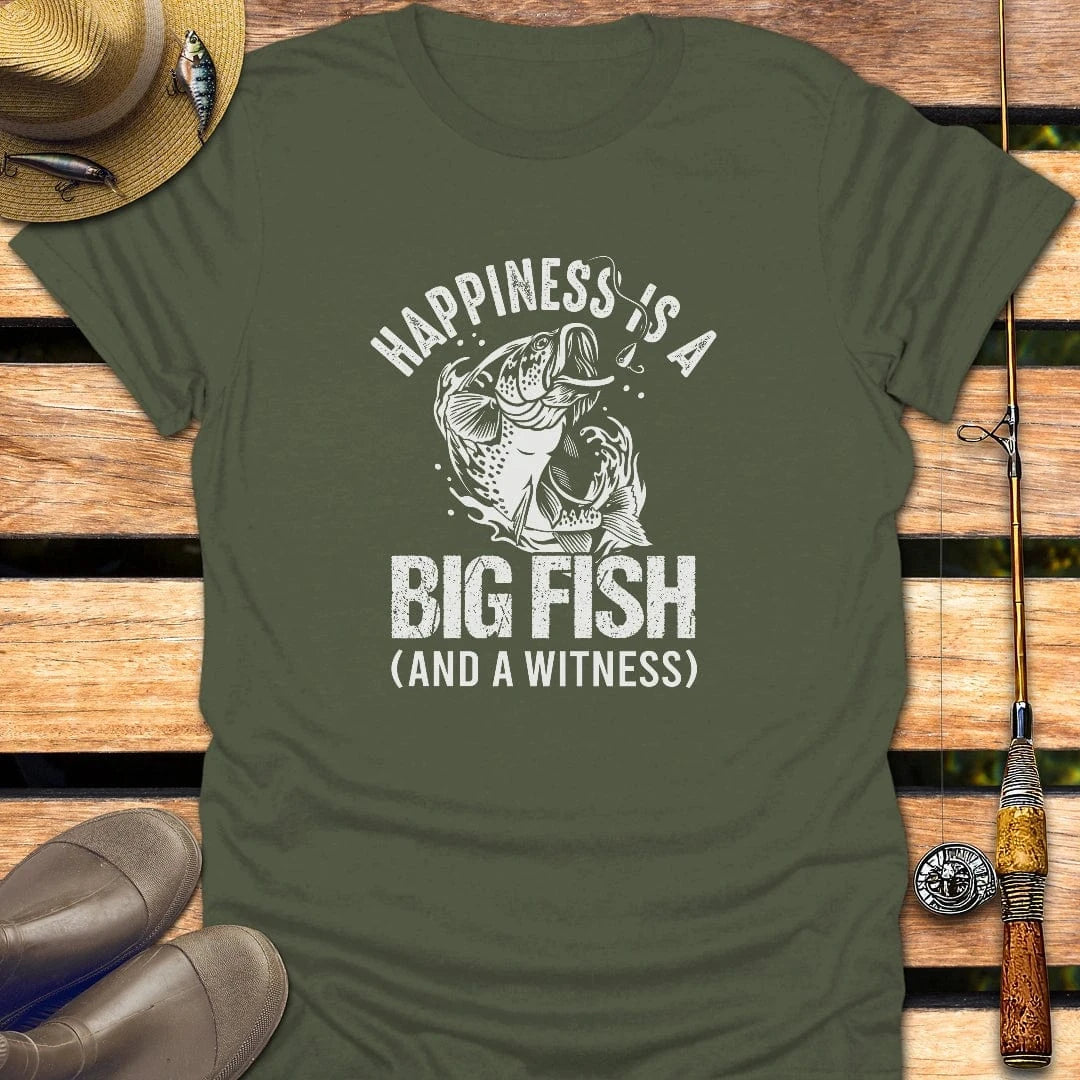BIG FISH T-Shirt FISHING T-Shirt Military Green / S