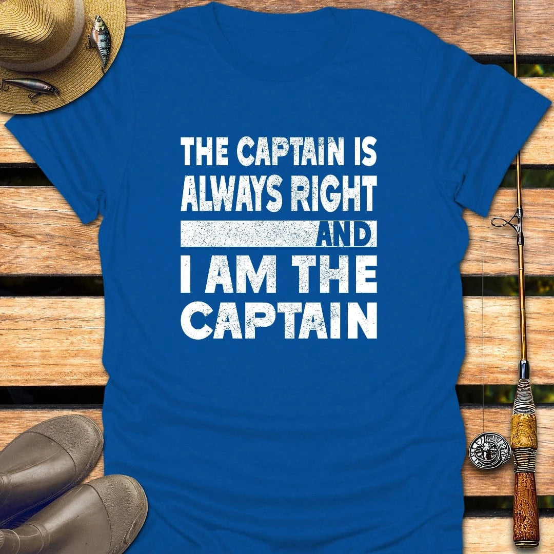 CAPTAIN IS RIGHT T-Shirt FISHING T-Shirt Royal / S