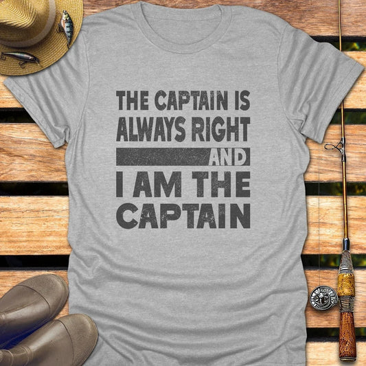CAPTAIN IS RIGHT T-Shirt FISHING T-Shirt Sport Grey / S