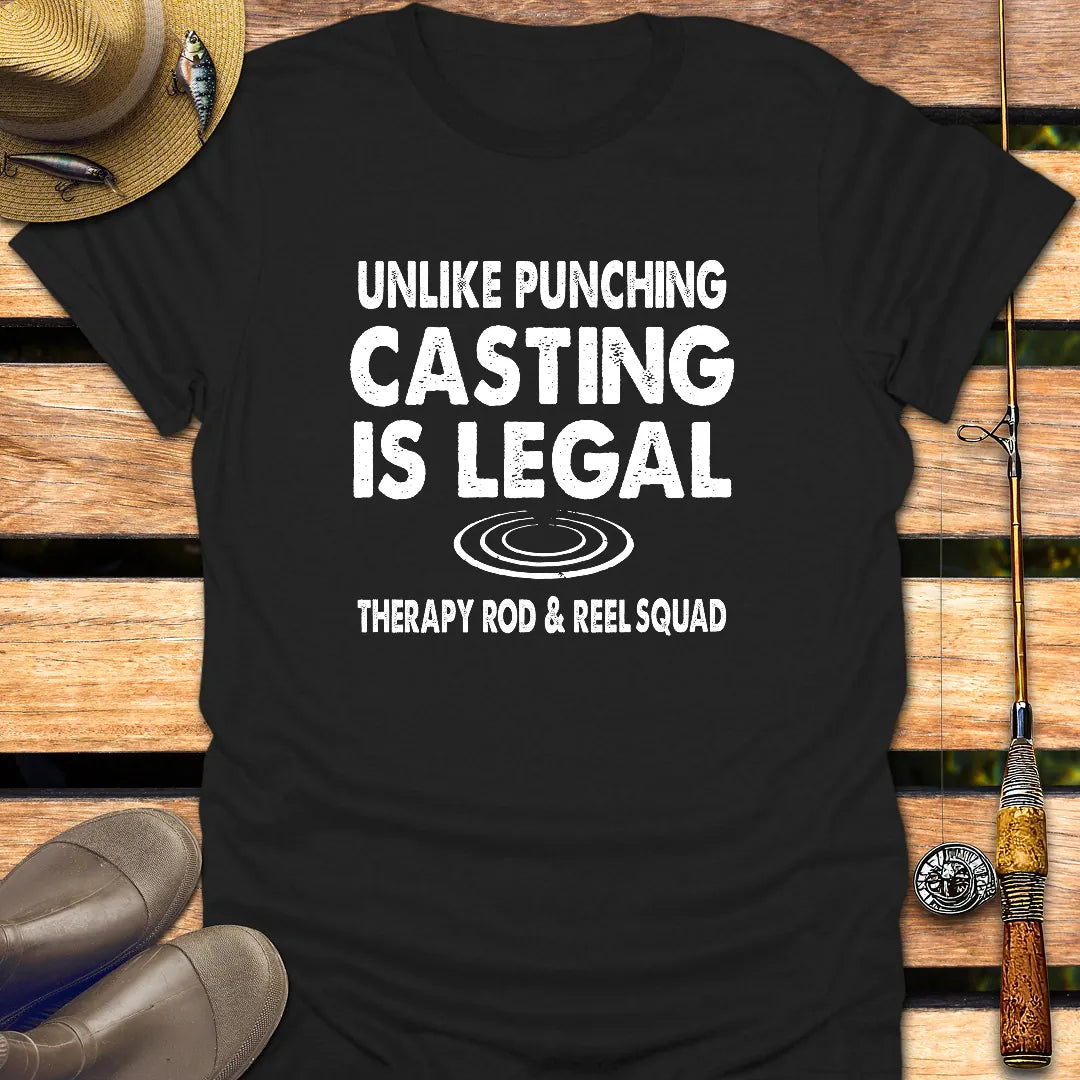 CASTING IS LEGAL T-Shirt FISHING T-Shirt Black / S