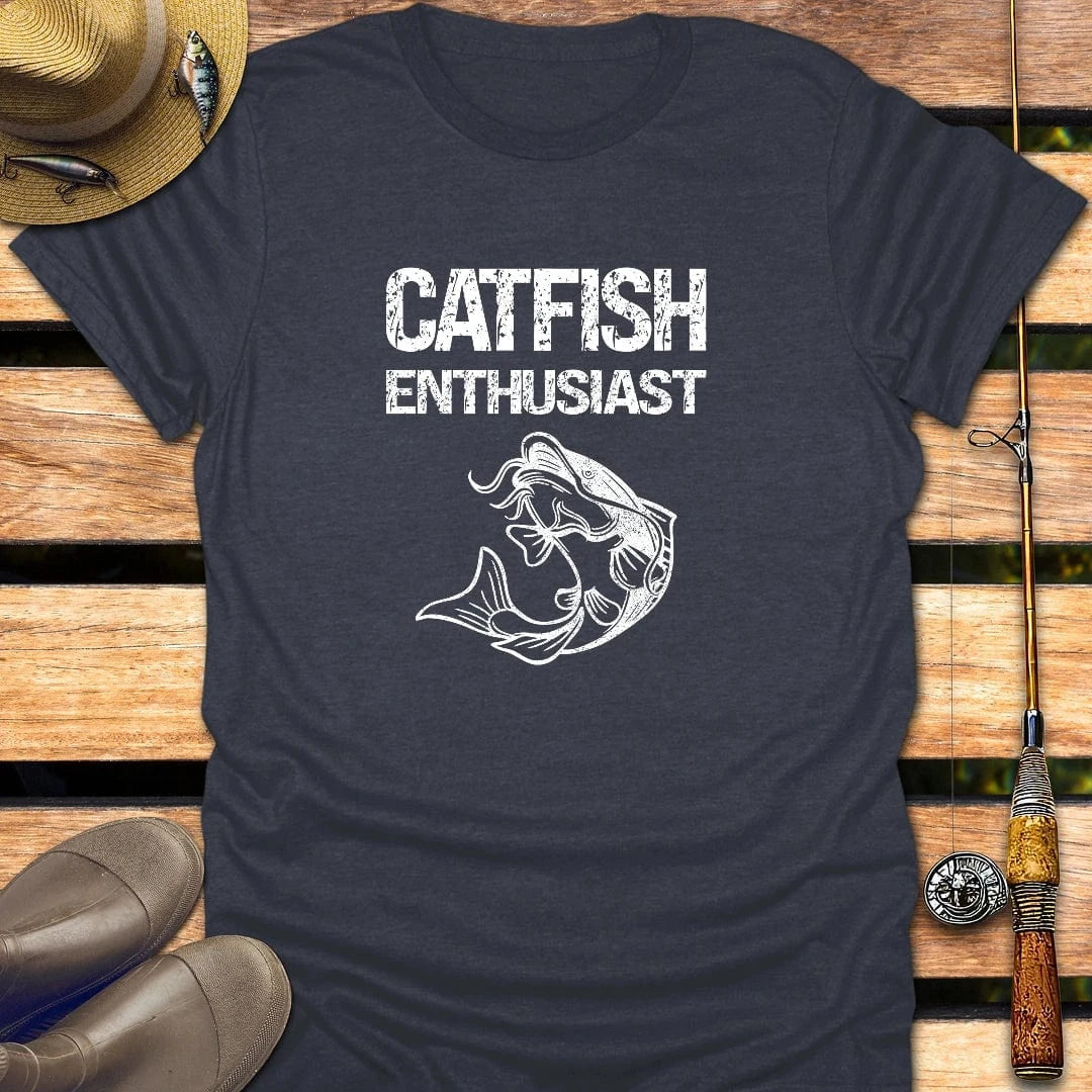 CATFISH T-Shirt FISHING T-Shirt Heather Navy / S
