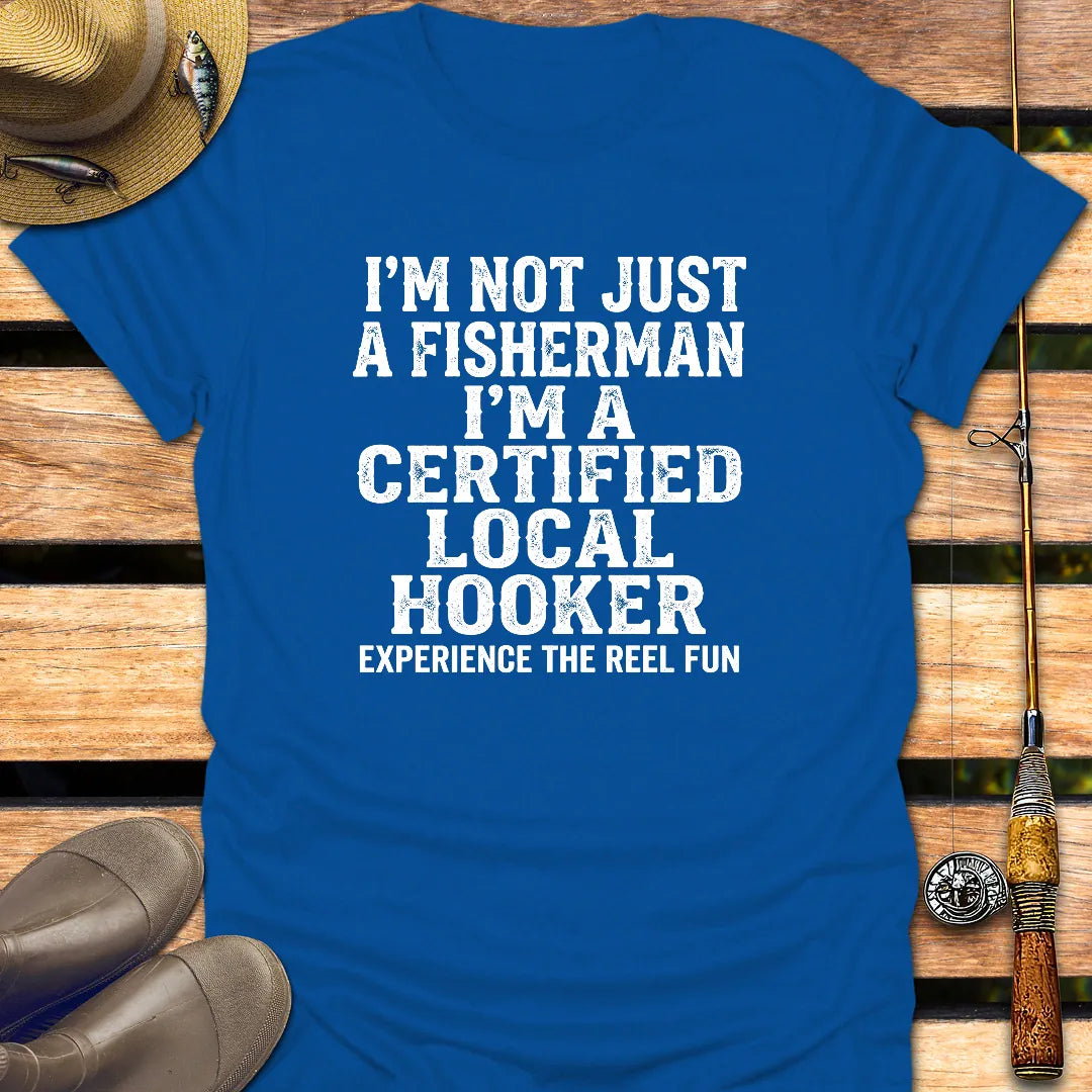 CERTIFIED LOCAL HOOKER T-Shirt FISHING T-Shirt Royal / S
