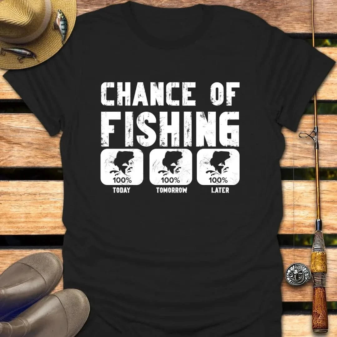 CHANCE OF FISHING T-Shirt FISHING T-Shirt Black / S