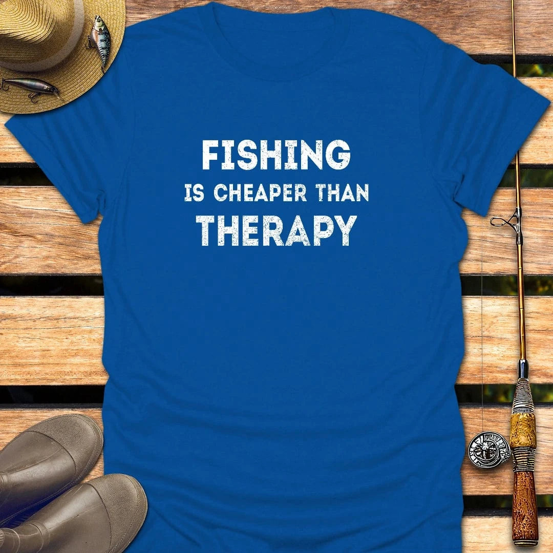CHEAPER THAN THERAPY T-Shirt FISHING T-Shirt Royal / S