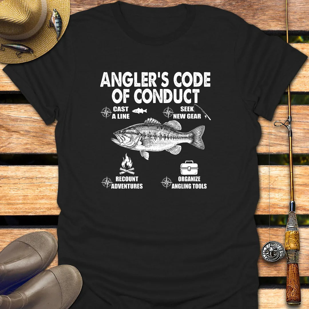 CODE OF CONDUCT T-Shirt FISHING T-Shirt Black / S