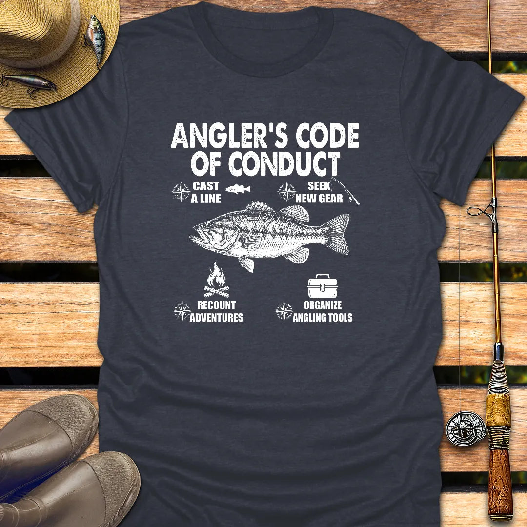 CODE OF CONDUCT T-Shirt FISHING T-Shirt Heather Navy / S