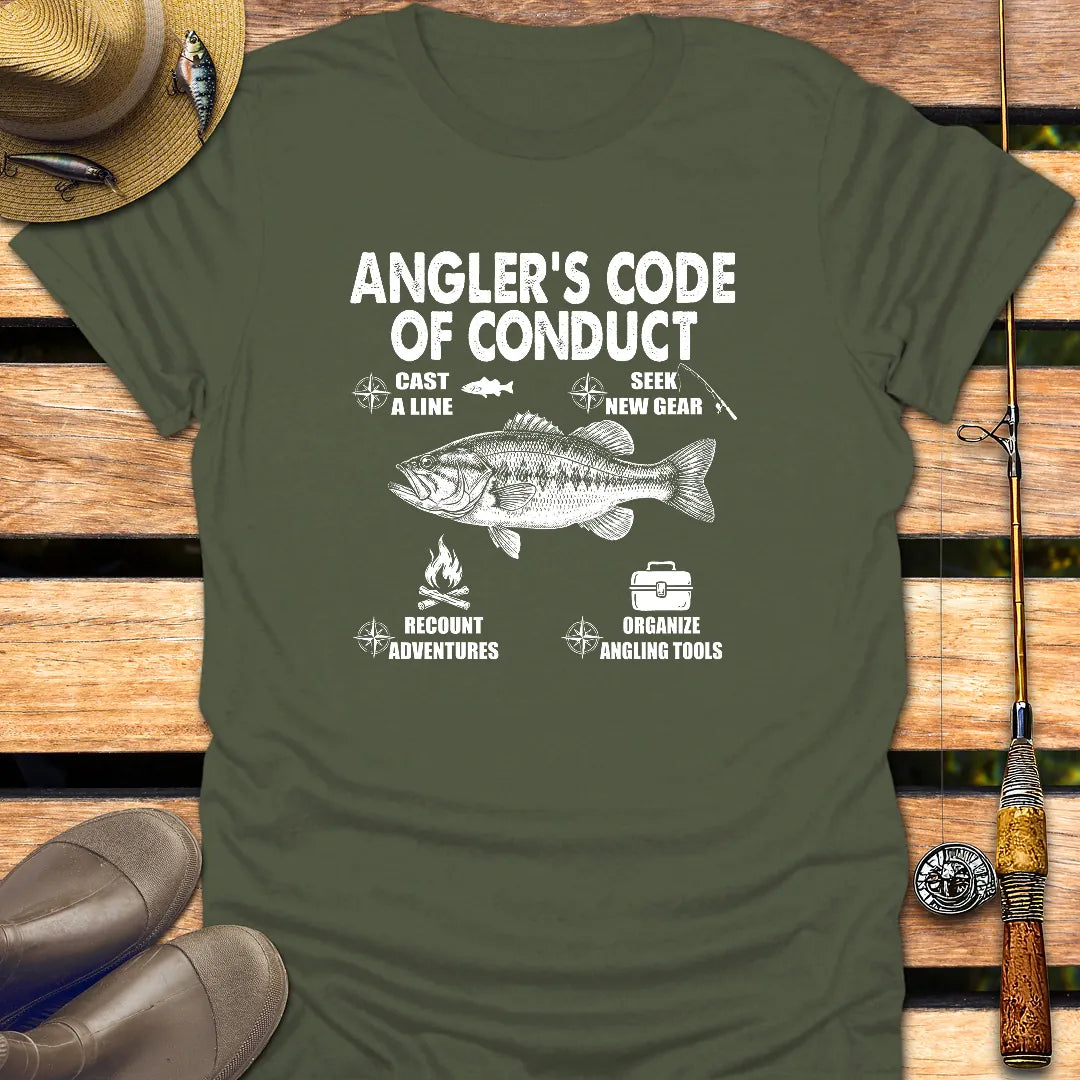 CODE OF CONDUCT T-Shirt FISHING T-Shirt Military Green / S