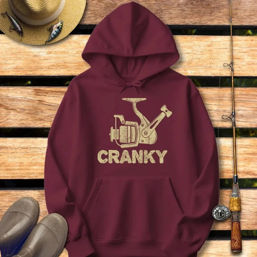 CRANKY Hoodie FISHING Hoodie Maroon / S