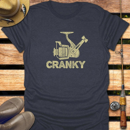CRANKY T-Shirt FISHING T-Shirt Heather Navy / S