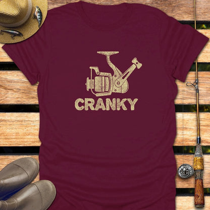 CRANKY T-Shirt FISHING T-Shirt Maroon / S