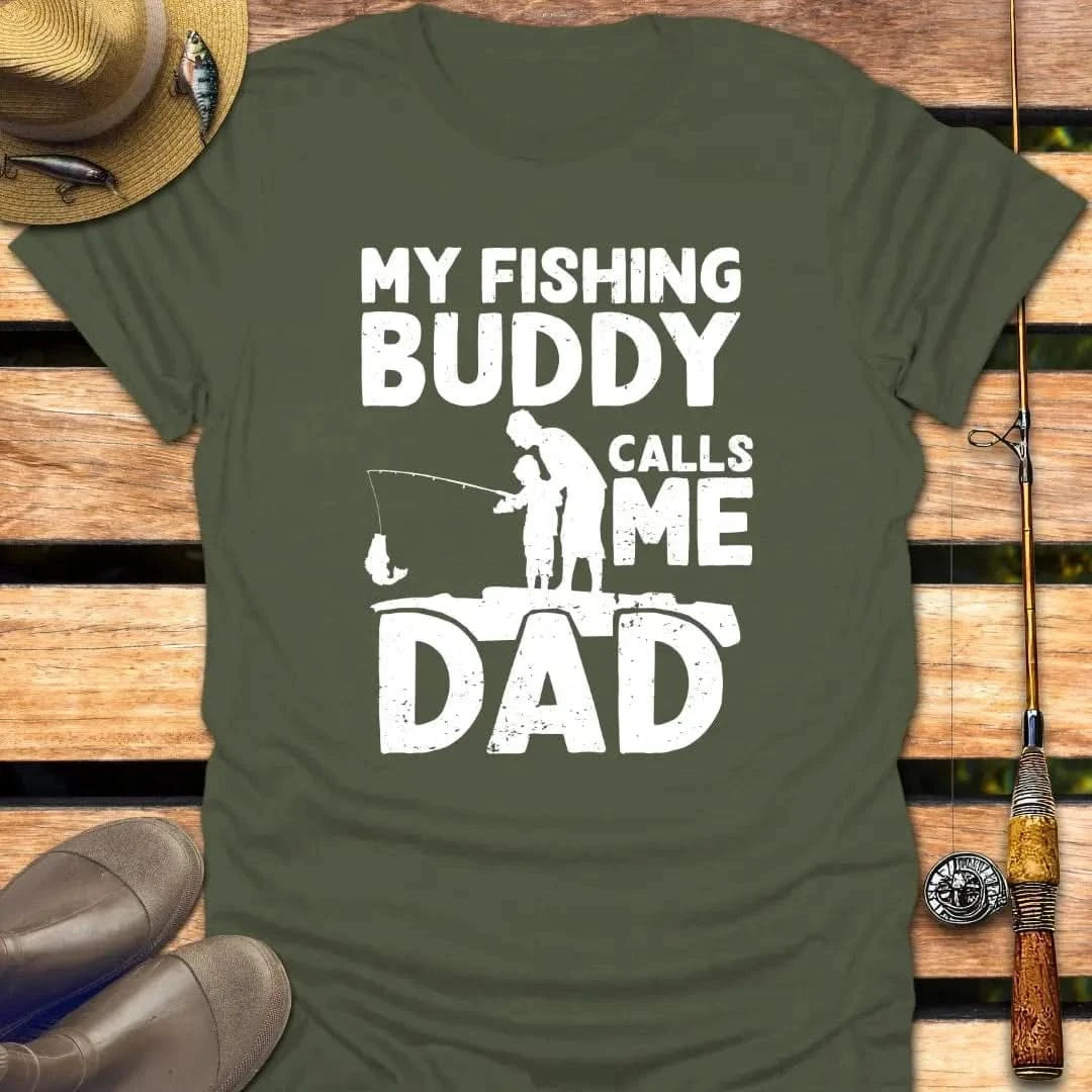 DAD BUDDY T-Shirt FISHING T-Shirt Military Green / S