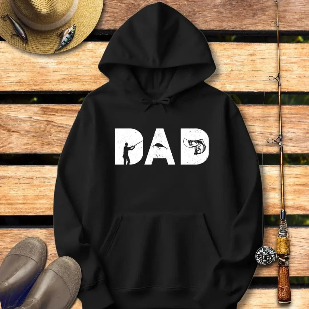 DAD Hoodie FISHING Hoodie Black / S