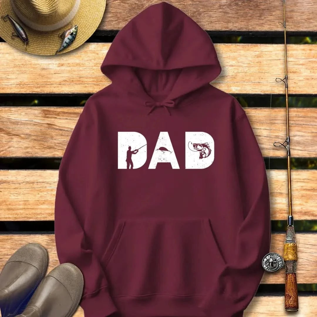 DAD Hoodie FISHING Hoodie Maroon / S