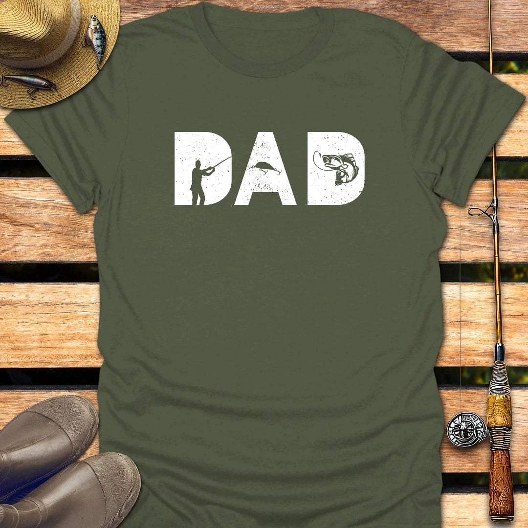 DAD T-Shirt FISHING T-Shirt Military Green / S
