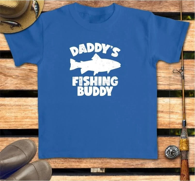 DADDY'S FISHING BUDDY - kid's tee FISHING Kids clothes Royal / XS