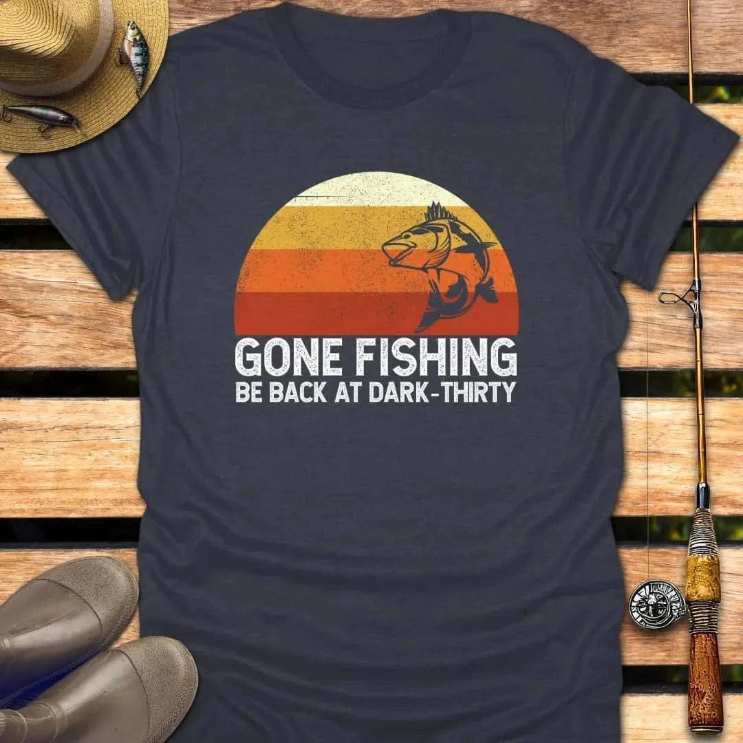 DARK THIRTY T-Shirt FISHING T-Shirt Heather Navy / S
