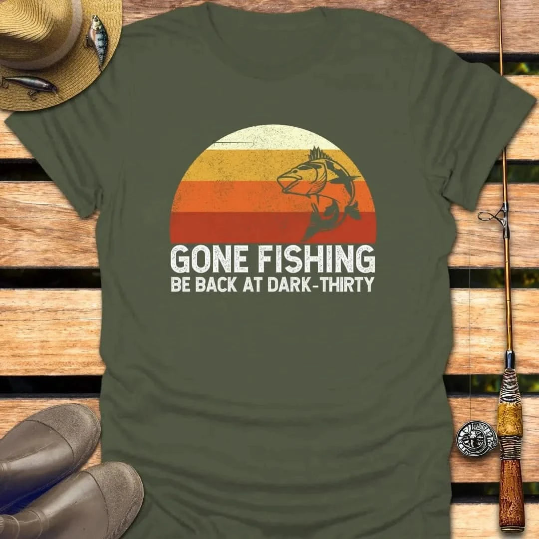 DARK THIRTY T-Shirt FISHING T-Shirt Military Green / S