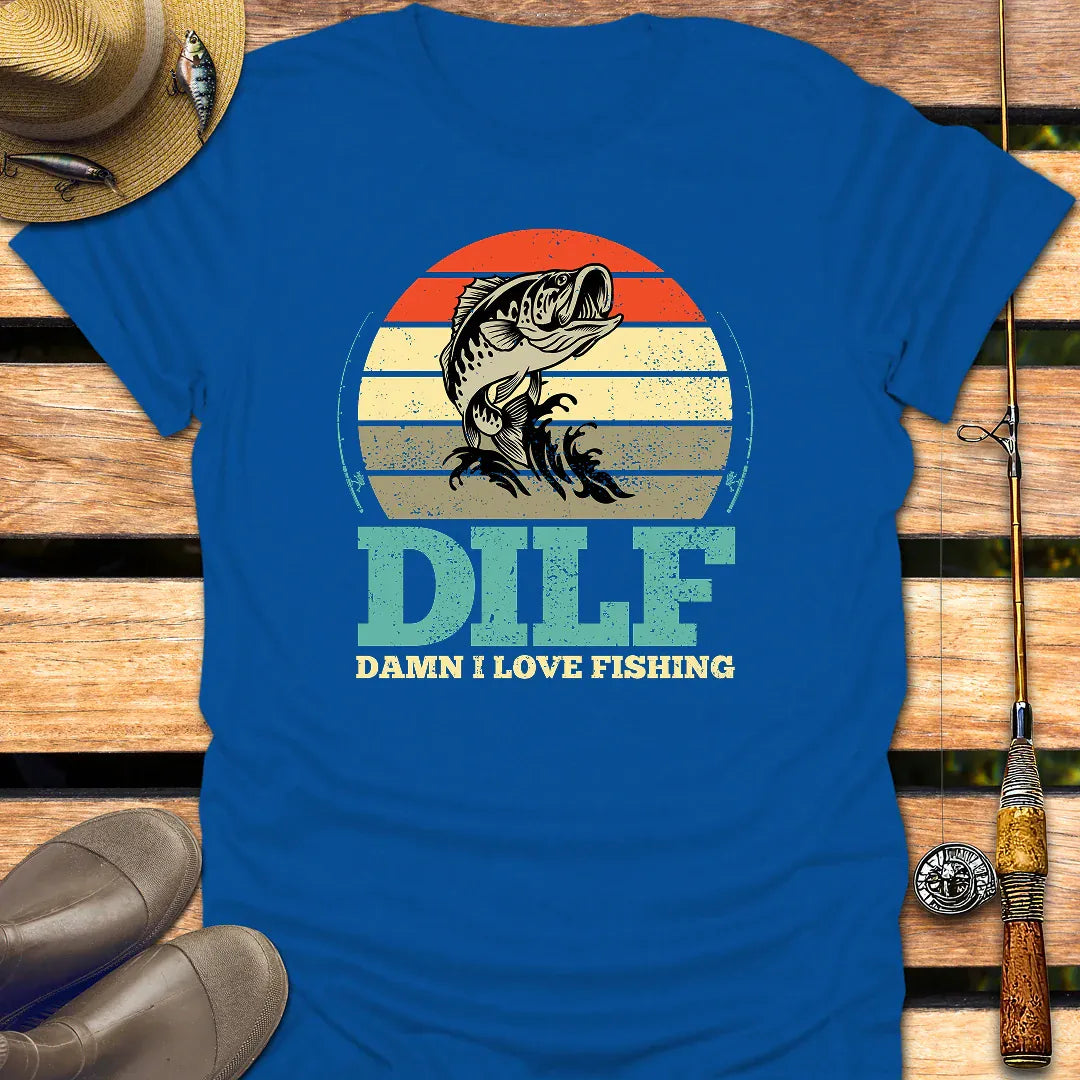 DILF T-Shirt FISHING T-Shirt Royal / S