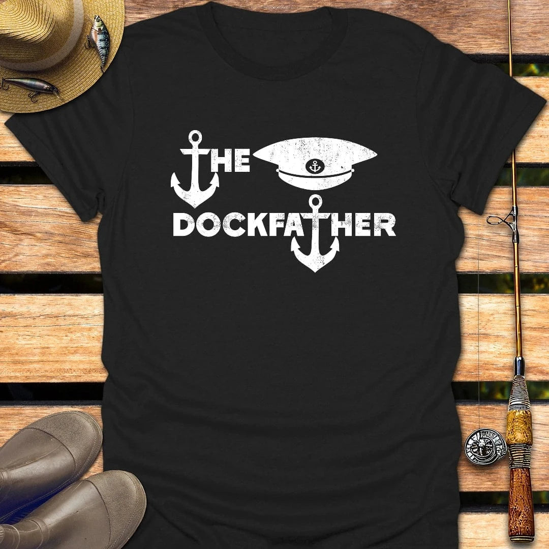 DOCKFATHER T-Shirt FISHING T-Shirt Black / S