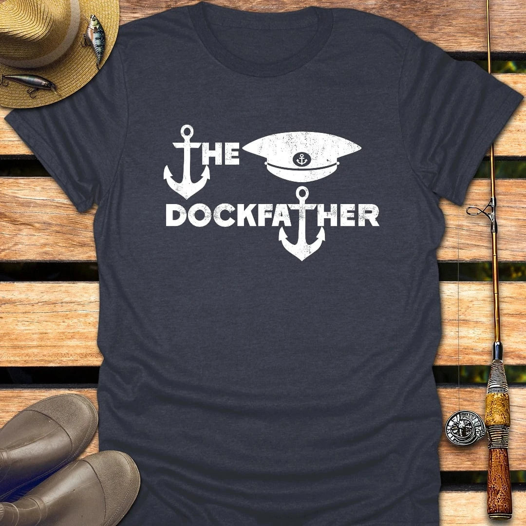 DOCKFATHER T-Shirt FISHING T-Shirt Heather Navy / S