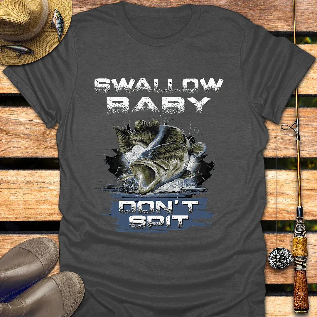 DON'T SPIT T-Shirt FISHING T-Shirt Dark Heather / S