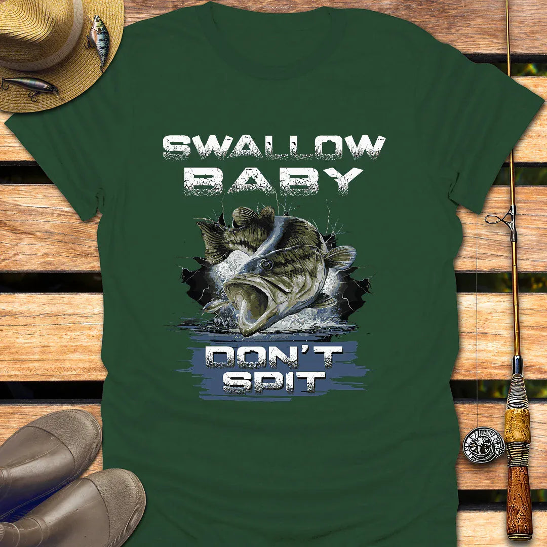 DON'T SPIT T-Shirt FISHING T-Shirt Forest Green / S