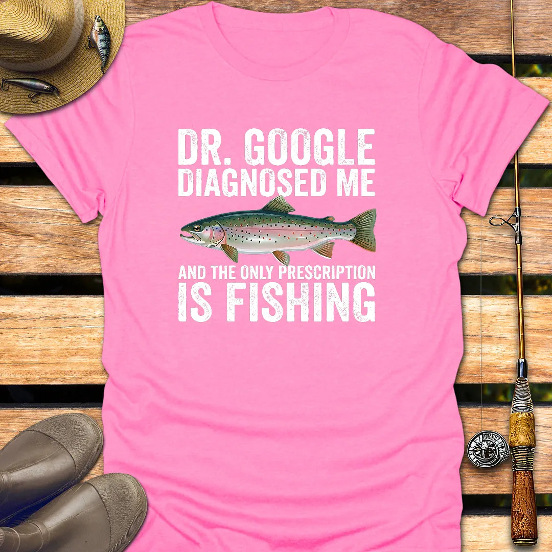 Dr. GOOGLE T-Shirt FISHING T-Shirt Azalea / S
