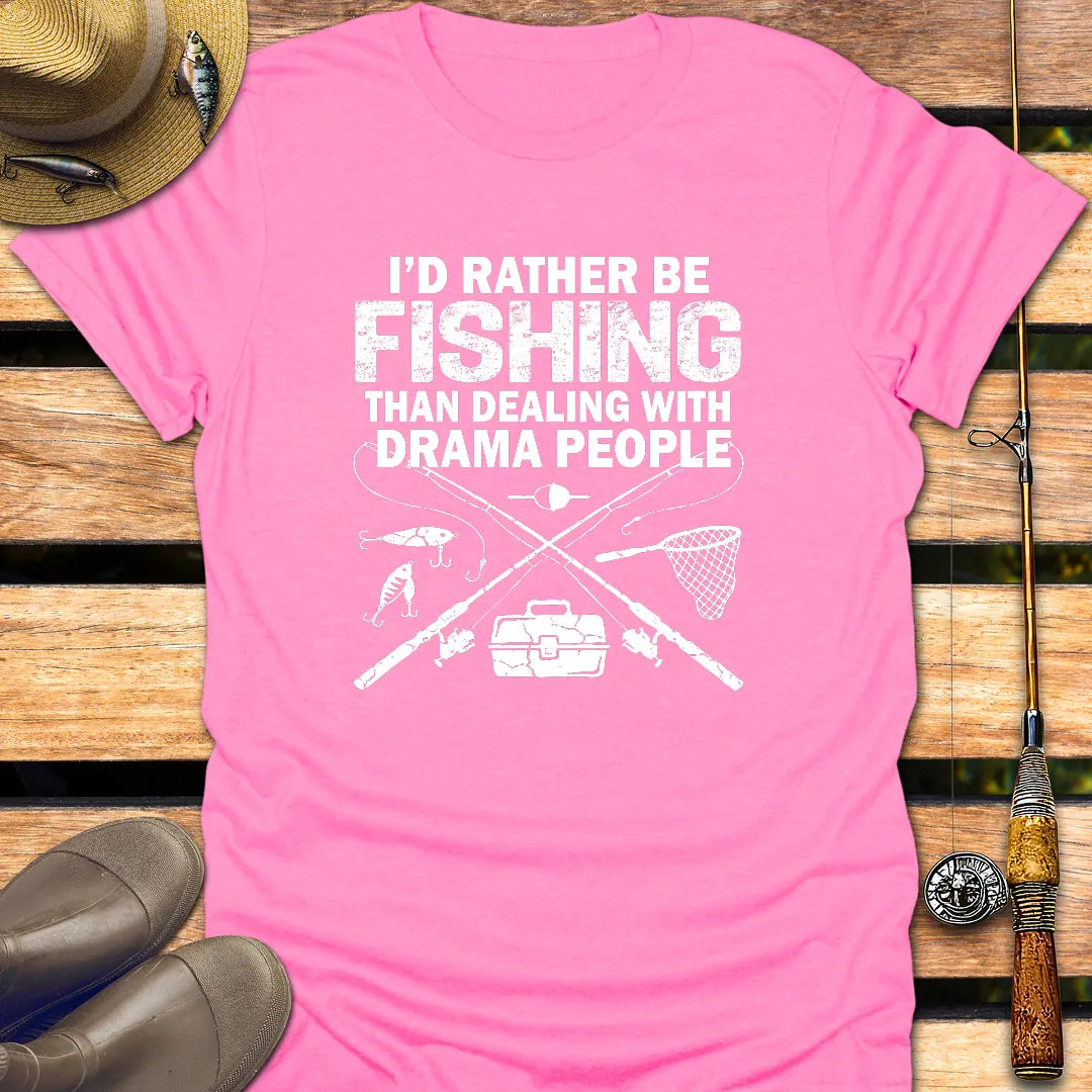 DRAMA PEOPLE T-Shirt FISHING T-Shirt Azalea / S