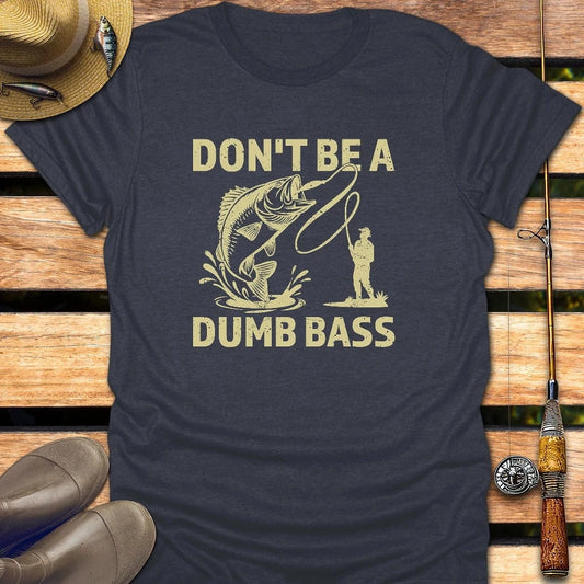 DUMB BASS T-Shirt FISHING T-Shirt Heather Navy / S