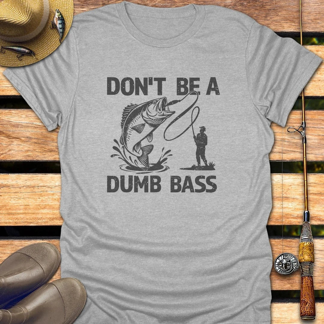 DUMB BASS T-Shirt FISHING T-Shirt Sport Grey / S