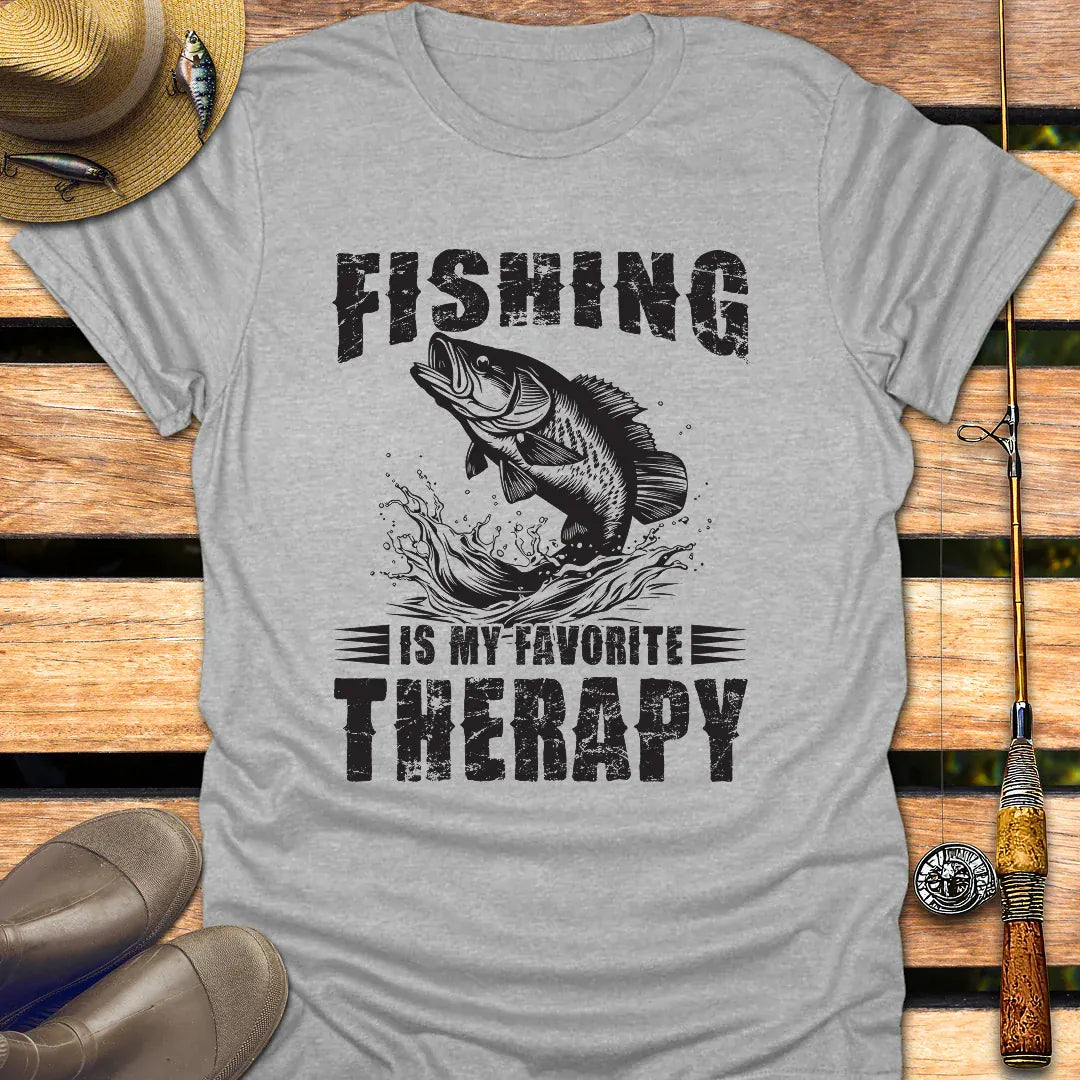 FAVORITE THERAPY T-Shirt FISHING T-Shirt Sport Grey / S