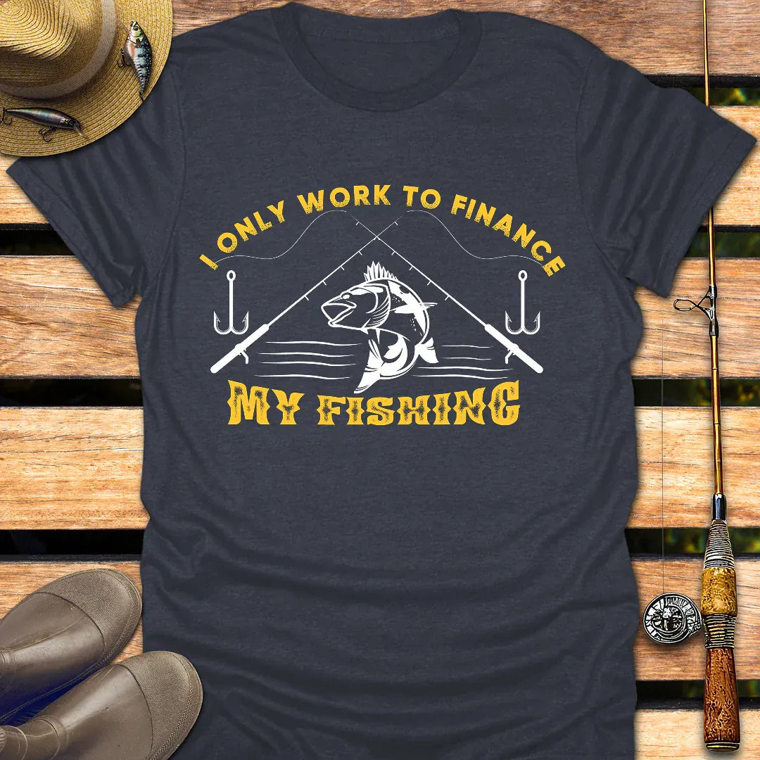 FINANCE MY FISHING T-Shirt FISHING T-Shirt Heather Navy / S