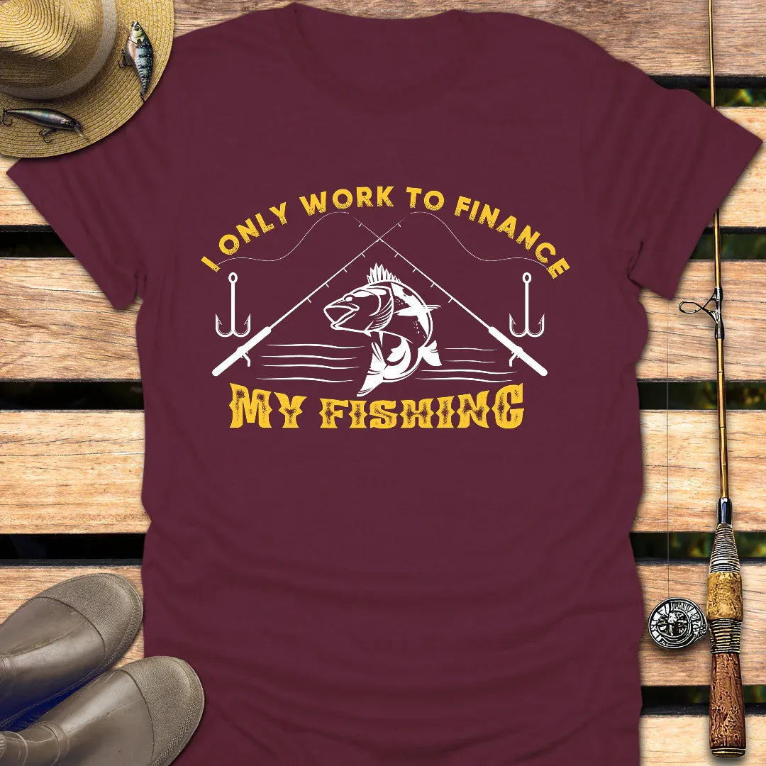 FINANCE MY FISHING T-Shirt FISHING T-Shirt Maroon / S