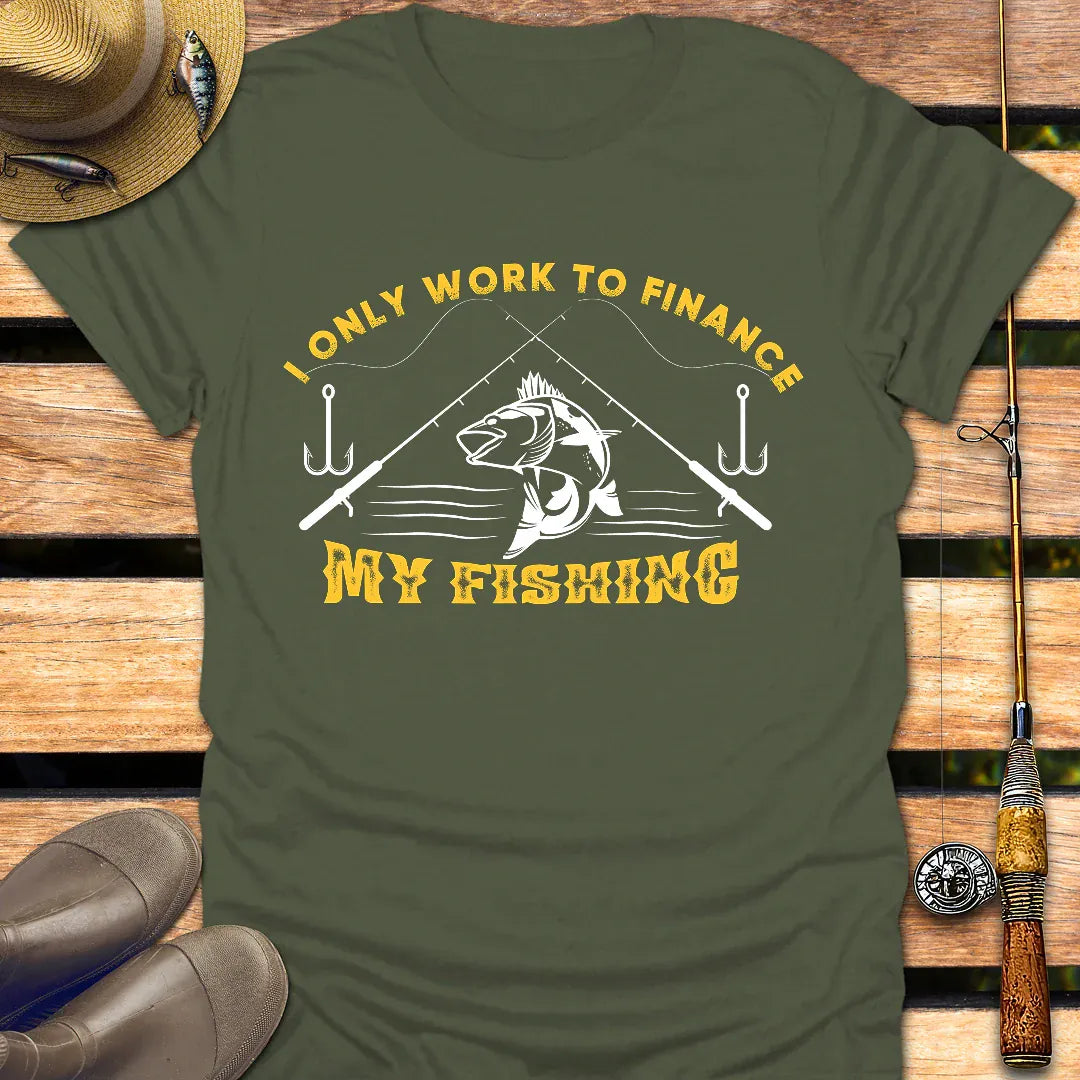 FINANCE MY FISHING T-Shirt FISHING T-Shirt Military Green / S