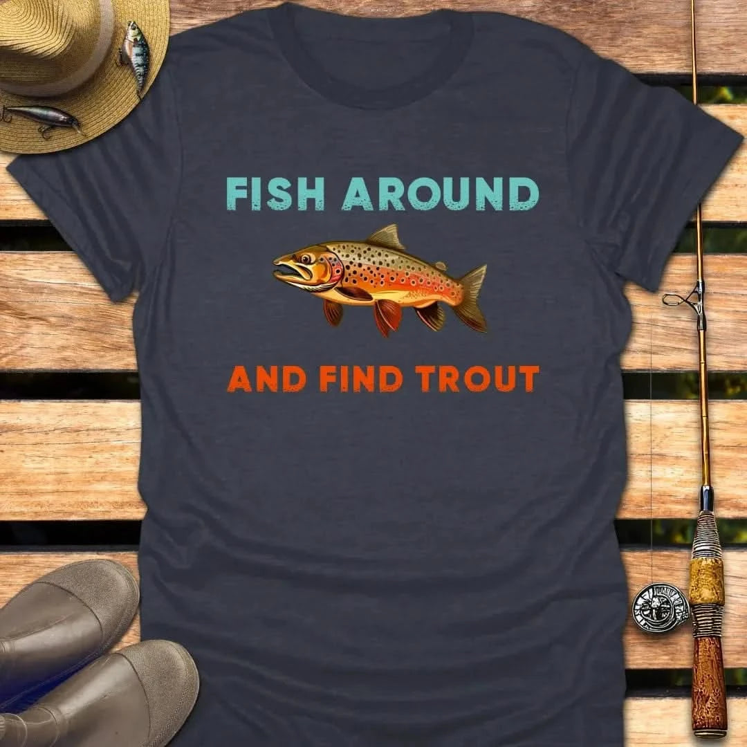 FIND TROUT T-Shirt FISHING T-Shirt Heather Navy / S