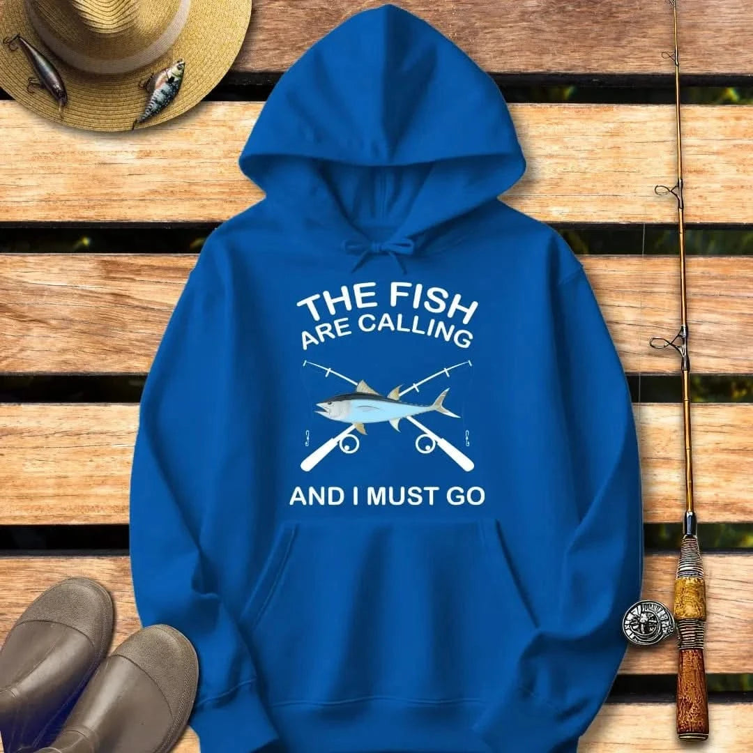 FISH ARE CALLING Hoodie FISHING Hoodie Royal / S