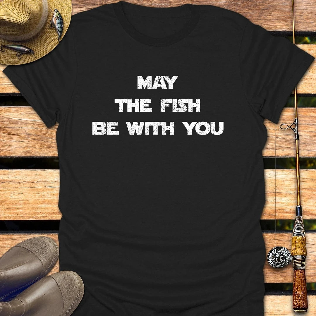 FISH BE WITH YOU T-Shirt FISHING T-Shirt Black / S