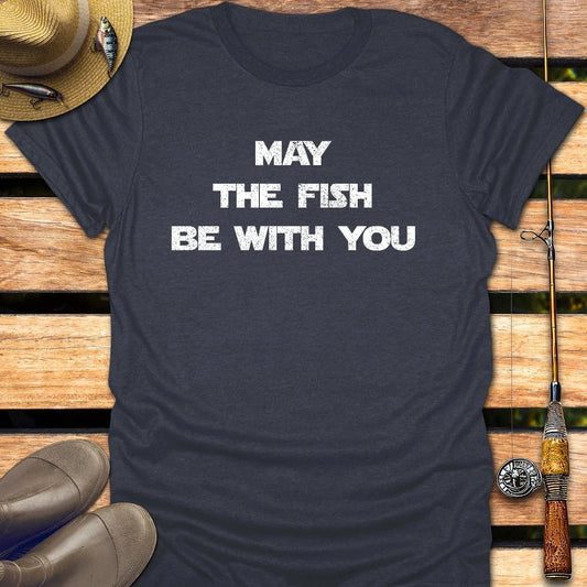 FISH BE WITH YOU T-Shirt FISHING T-Shirt Heather Navy / S