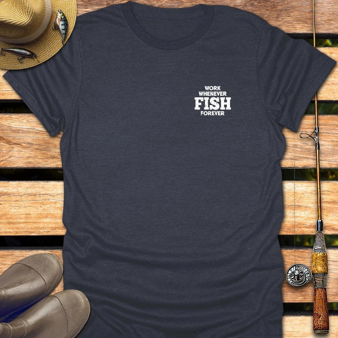 FISH FOREVER T-Shirt FISHING T-Shirt Heather Navy / S