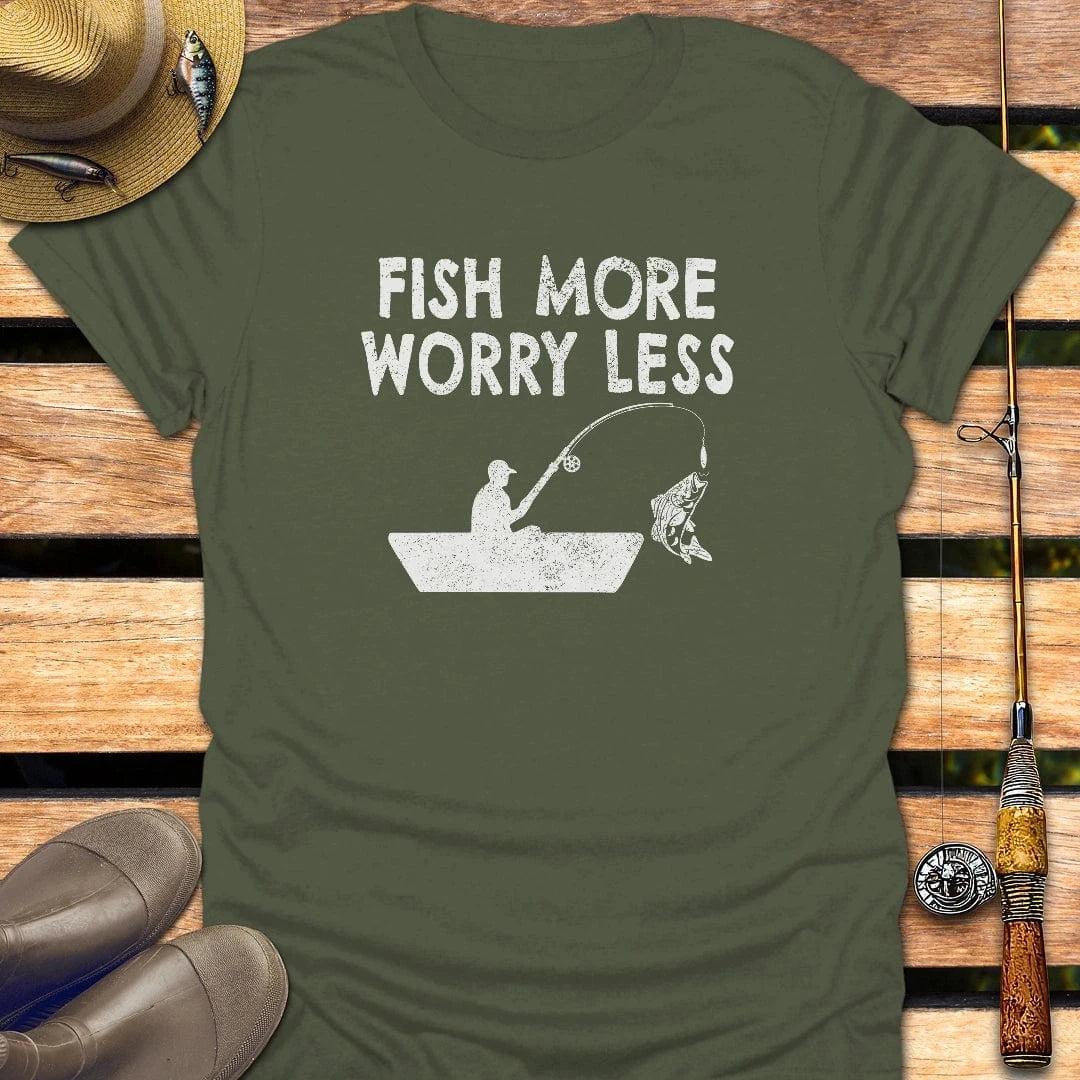 FISH MORE T-Shirt FISHING T-Shirt Military Green / S