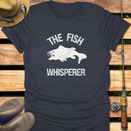 FISH WHISPERER T-Shirt FISHING T-Shirt Heather Navy / S