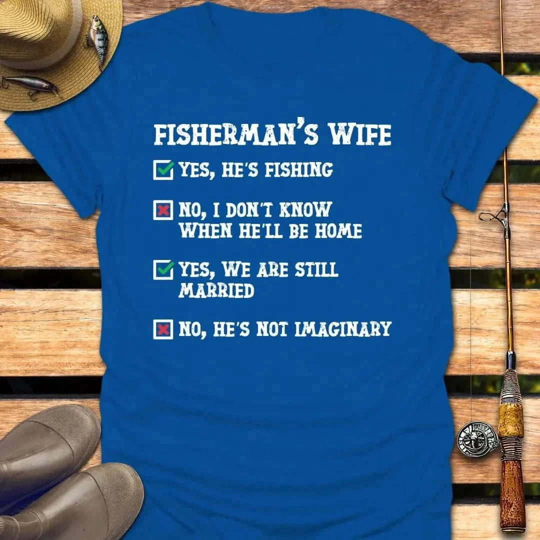 FISHERMAN'S WIFE T-Shirt FISHING T-Shirt Royal / S