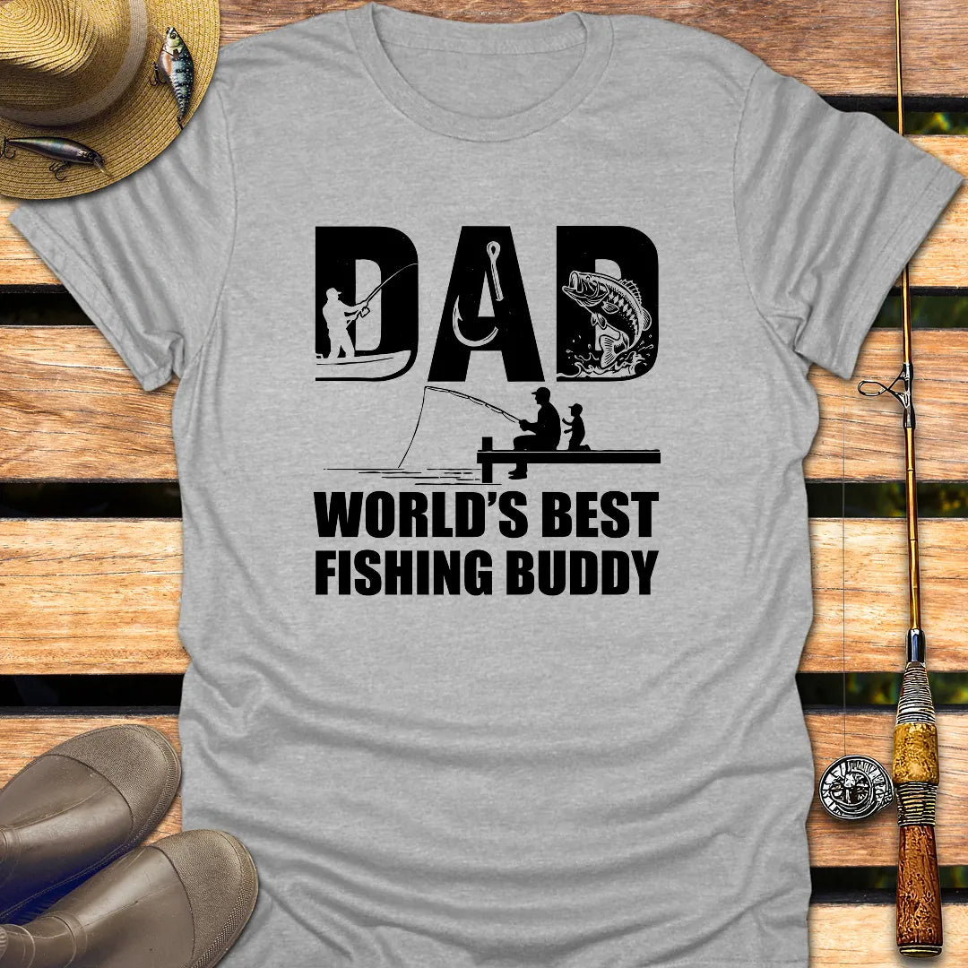FISHING BUDDY DAD T-Shirt FISHING T-Shirt Sport Grey / S