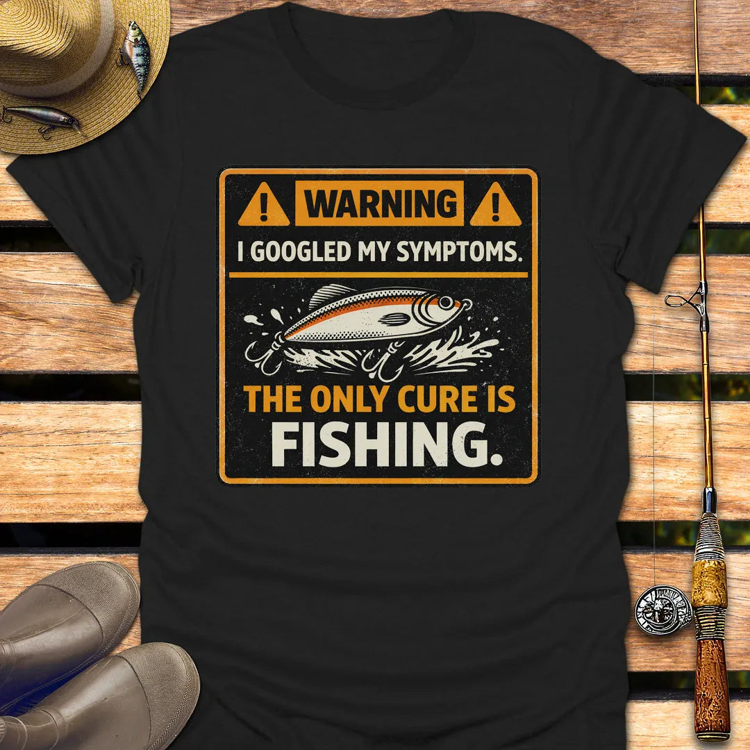 FISHING IS CURE T-Shirt FISHING T-Shirt Black / S